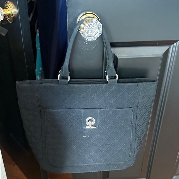 Vera Bradley Black Quilted Tote - Picture 1 of 6